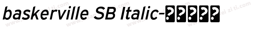 baskerville SB Italic字体转换